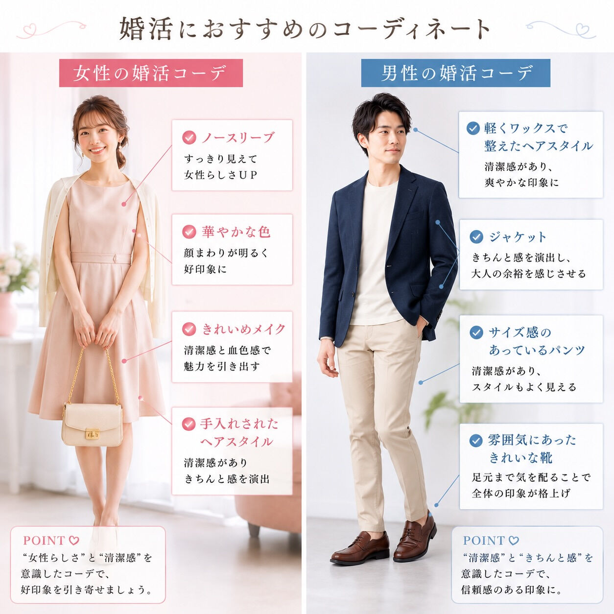 ザ・王道✨の婚活コーデをご紹介します🙌